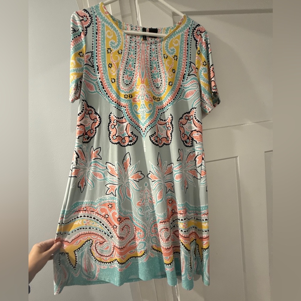 New Directions Multicolor High Low Dress